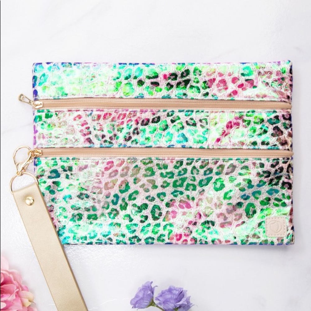 Double Zipper Versi Bag - Wildly Obsessed Leopard